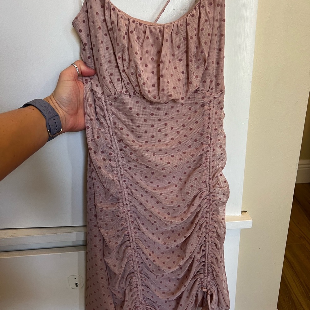 Speechless Pink Ruched Sheath Mini Dress